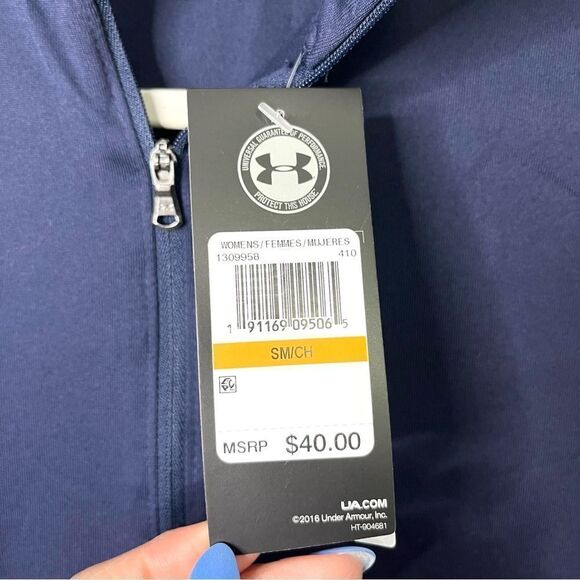 Under Armour Sweatshirt Women’s Small HeatGear Locker 1/4 Zip Loose Pullover NWT - Picture 3 of 7